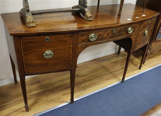 A George III mahogany bowfront sideboard